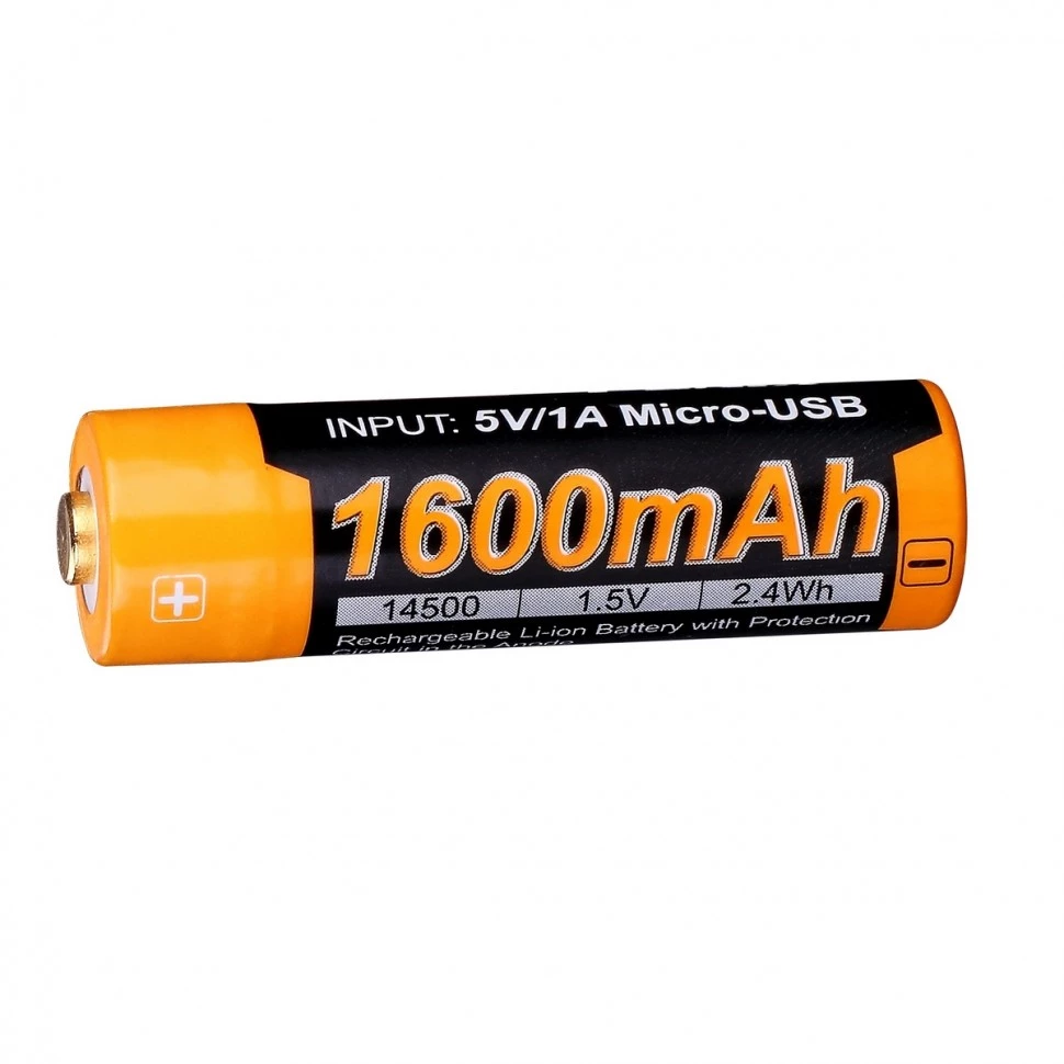 Fenix акумулятор 14500 ARB-L14-1600U micro usb зарядка - Зображення 2