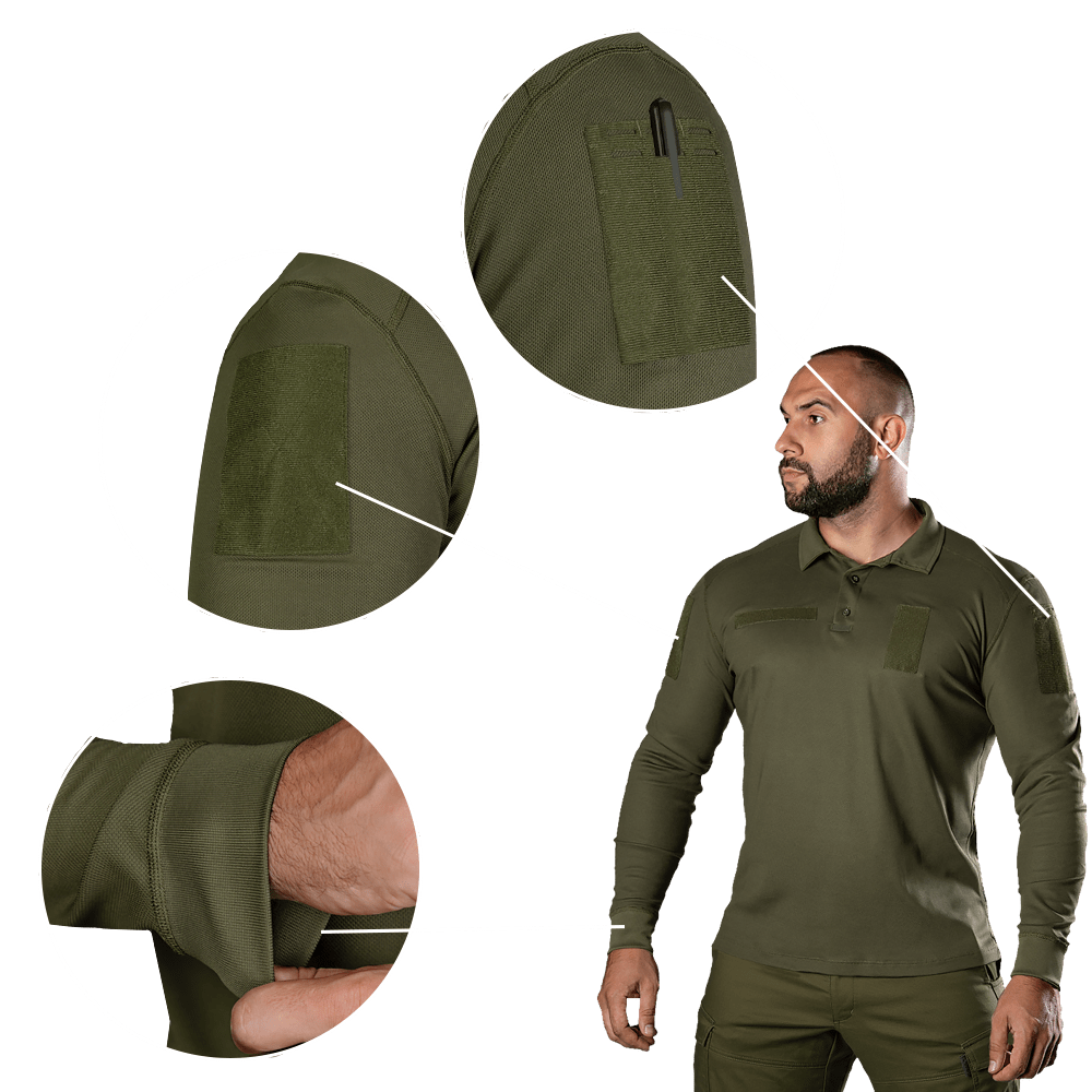 Camotec поло Army ID Long CoolPass Pique LT - Зображення 4